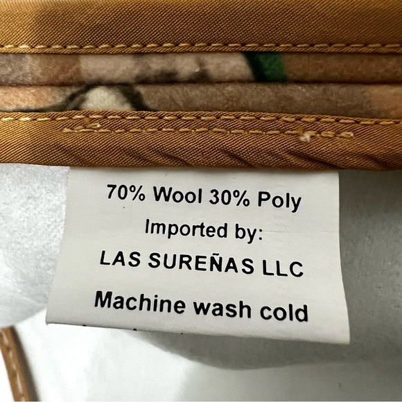 Las Surenas Wool Trench Coat Camel Beige Leopard Jungle Safari Nature Size M - Picture 13 of 15